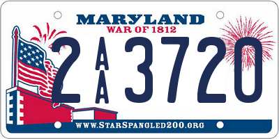 MD license plate 2AA3720