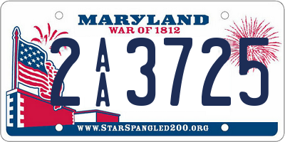 MD license plate 2AA3725