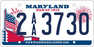 MD license plate 2AA3730