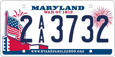 MD license plate 2AA3732