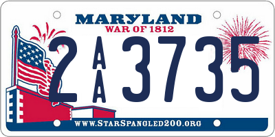 MD license plate 2AA3735