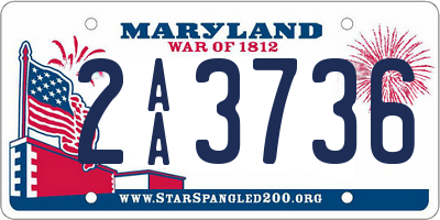 MD license plate 2AA3736