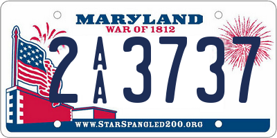 MD license plate 2AA3737