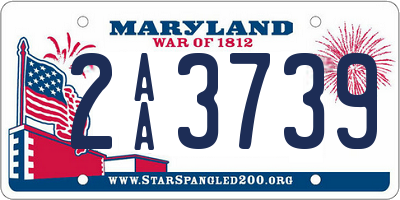 MD license plate 2AA3739