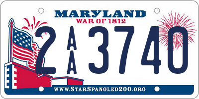 MD license plate 2AA3740