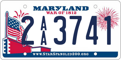 MD license plate 2AA3741