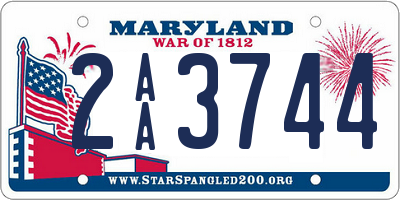 MD license plate 2AA3744