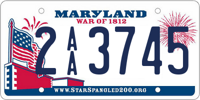 MD license plate 2AA3745