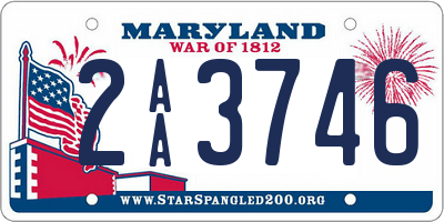 MD license plate 2AA3746