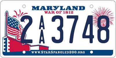 MD license plate 2AA3748