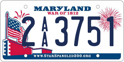 MD license plate 2AA3751