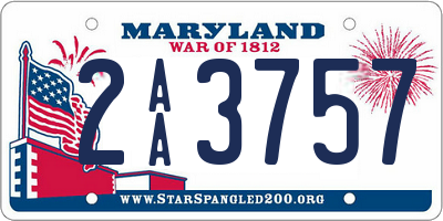 MD license plate 2AA3757