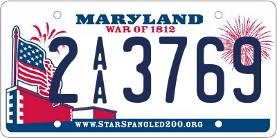 MD license plate 2AA3769