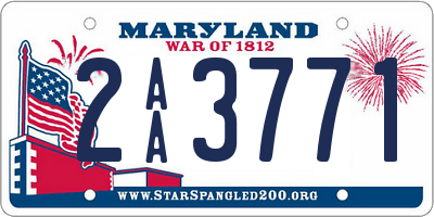 MD license plate 2AA3771