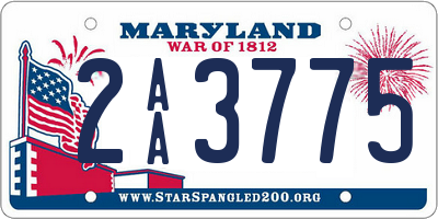 MD license plate 2AA3775