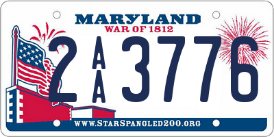 MD license plate 2AA3776