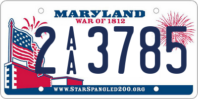 MD license plate 2AA3785