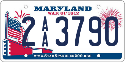 MD license plate 2AA3790