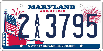 MD license plate 2AA3795