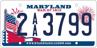 MD license plate 2AA3799