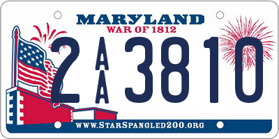 MD license plate 2AA3810