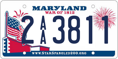 MD license plate 2AA3811