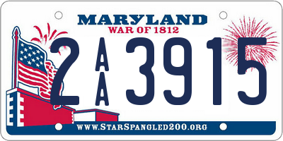 MD license plate 2AA3915