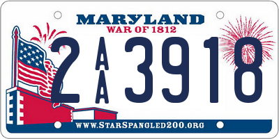 MD license plate 2AA3918