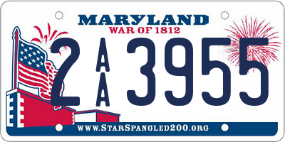 MD license plate 2AA3955