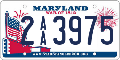 MD license plate 2AA3975