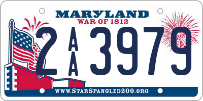 MD license plate 2AA3979
