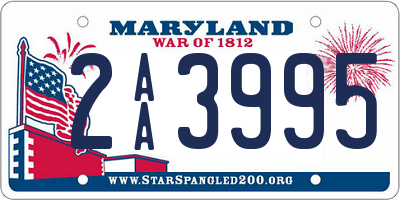 MD license plate 2AA3995