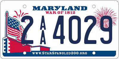 MD license plate 2AA4029