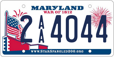 MD license plate 2AA4044