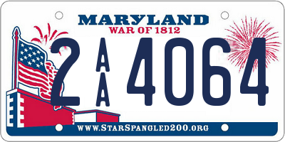 MD license plate 2AA4064