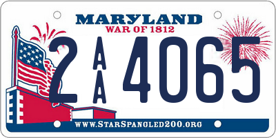 MD license plate 2AA4065