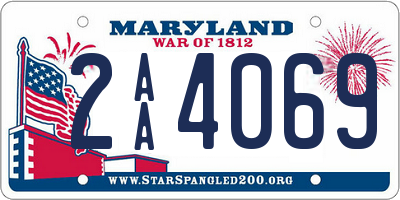 MD license plate 2AA4069