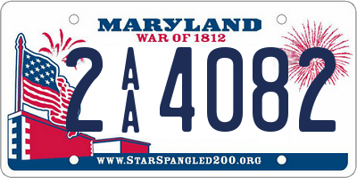 MD license plate 2AA4082