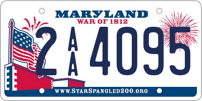 MD license plate 2AA4095