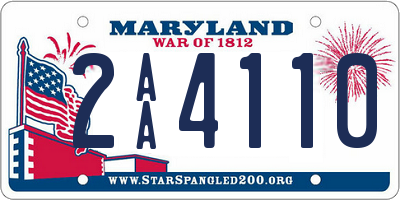 MD license plate 2AA4110