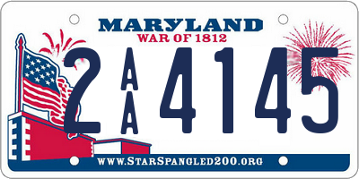 MD license plate 2AA4145