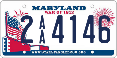 MD license plate 2AA4146