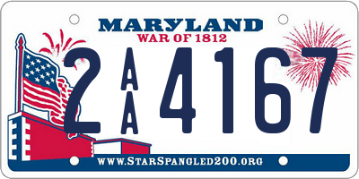 MD license plate 2AA4167