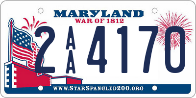 MD license plate 2AA4170