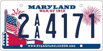 MD license plate 2AA4171