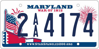 MD license plate 2AA4174