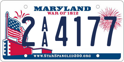 MD license plate 2AA4177