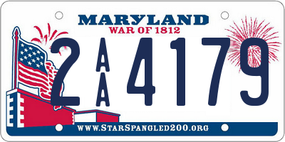 MD license plate 2AA4179