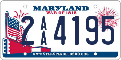 MD license plate 2AA4195