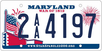 MD license plate 2AA4197